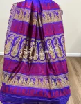 Premium Baluchari in rich purple color